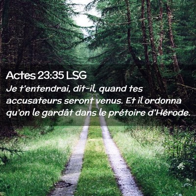Picture 02 - Actes 23:35 LSG - Je t'entendrai, dit-il, quand tes accusateurs - Bible Verse Picture