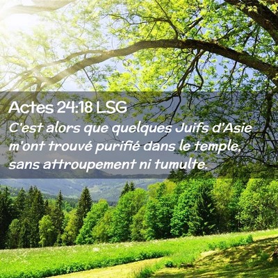 Picture 02 - Actes 24:18 LSG - C'est alors que quelques Juifs d'Asie m'ont - Bible Verse Picture