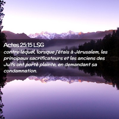 Picture 02 - Actes 25:15 LSG - contre lequel, lorsque j'étais à Jérusalem, - Bible Verse Picture