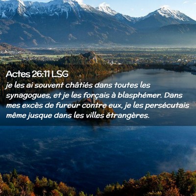 Picture 02 - Actes 26:11 LSG - je les ai souvent châtiés dans toutes les - Bible Verse Picture