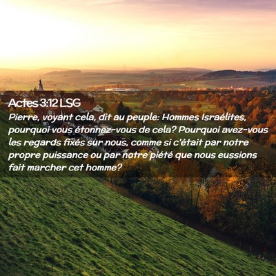 Picture 02 - Actes 3:12 LSG - Pierre, voyant cela, dit au peuple: Hommes - Bible Verse Picture