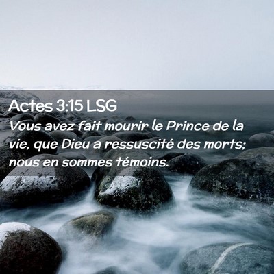 Picture 02 - Actes 3:15 LSG - Vous avez fait mourir le Prince de la vie, que - Bible Verse Picture