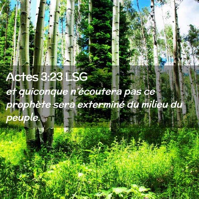 Picture 02 - Actes 3:23 LSG - et quiconque n'écoutera pas ce prophète sera - Bible Verse Picture