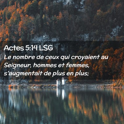 Picture 02 - Actes 5:14 LSG - Le nombre de ceux qui croyaient au Seigneur, - Bible Verse Picture
