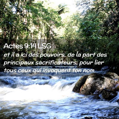 Picture 02 - Actes 9:14 LSG - et il a ici des pouvoirs, de la part des - Bible Verse Picture
