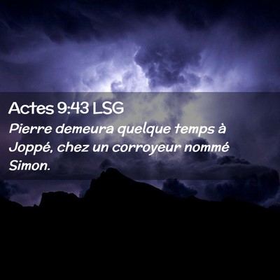 Picture 02 - Actes 9:43 LSG - Pierre demeura quelque temps à Joppé, chez un - Bible Verse Picture