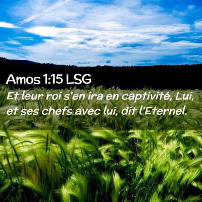 Picture 02 - Amos 1:15 LSG - Et leur roi s'en ira en captivité, Lui, et ses - Bible Verse Picture