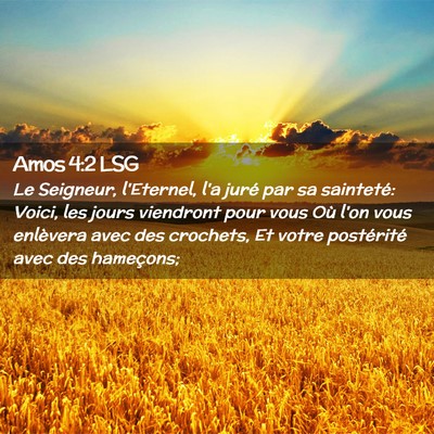 Picture 02 - Amos 4:2 LSG - Le Seigneur, l'Eternel, l'a juré par sa - Bible Verse Picture