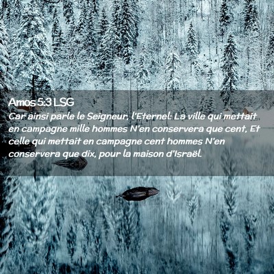 Picture 02 - Amos 5:3 LSG - Car ainsi parle le Seigneur, l'Eternel: La ville - Bible Verse Picture