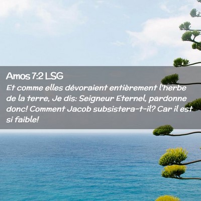 Picture 02 - Amos 7:2 LSG - Et comme elles dévoraient entièrement l'herbe - Bible Verse Picture