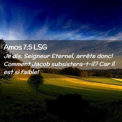 Picture 02 - Amos 7:5 LSG - Je dis: Seigneur Eternel, arrête donc! Comment - Bible Verse Picture