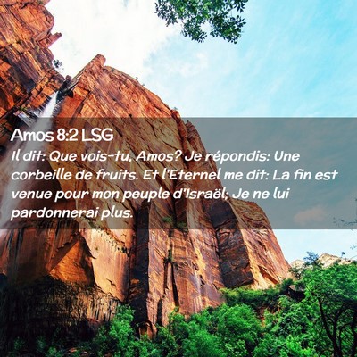Picture 02 - Amos 8:2 LSG - Il dit: Que vois-tu, Amos? Je répondis: Une - Bible Verse Picture