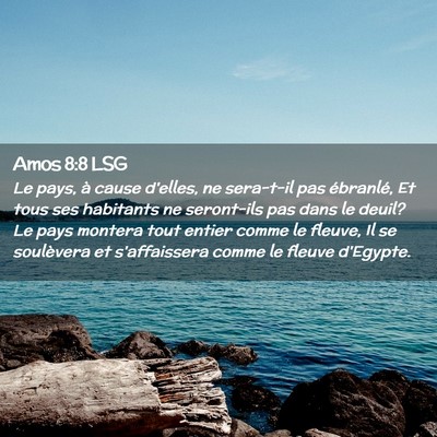 Picture 02 - Amos 8:8 LSG - Le pays, à cause d'elles, ne sera-t-il pas - Bible Verse Picture