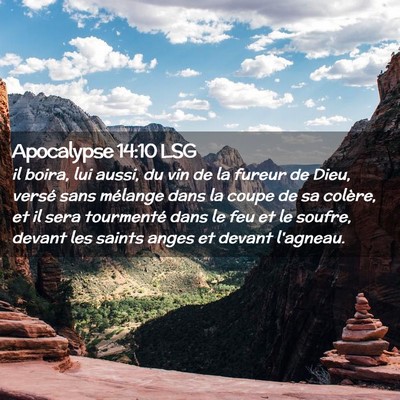 Picture 02 - Apocalypse 14:10 LSG - il boira, lui aussi, du vin de la fureur de Dieu, - Bible Verse Picture