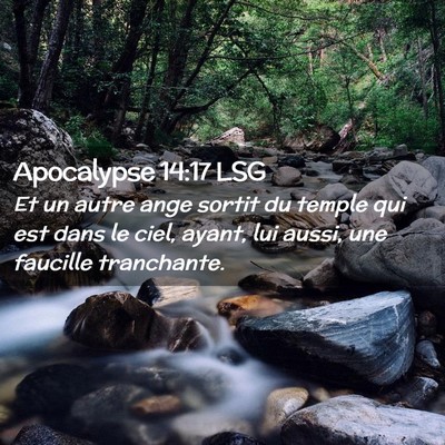 Picture 02 - Apocalypse 14:17 LSG - Et un autre ange sortit du temple qui est dans le - Bible Verse Picture