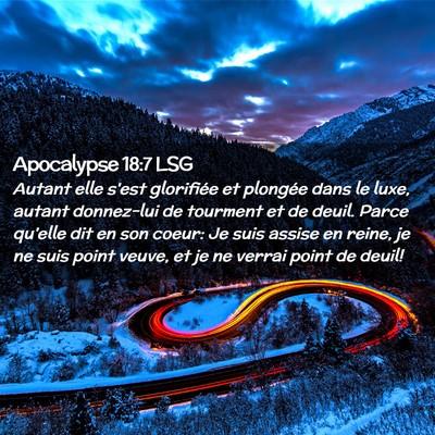 Picture 02 - Apocalypse 18:7 LSG - Autant elle s'est glorifiée et plongée dans le - Bible Verse Picture