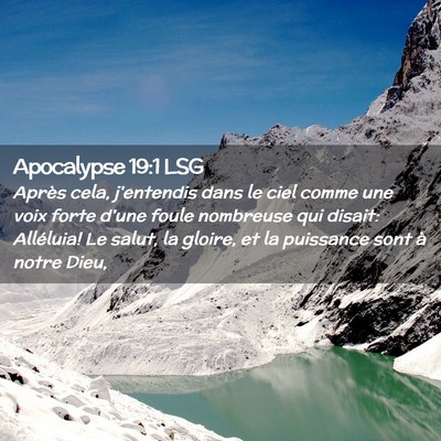 Picture 02 - Apocalypse 19:1 LSG - Après cela, j'entendis dans le ciel comme une - Bible Verse Picture