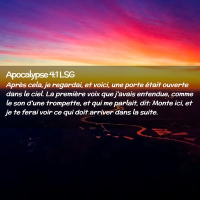 Picture 02 - Apocalypse 4:1 LSG - Après cela, je regardai, et voici, une porte - Bible Verse Picture
