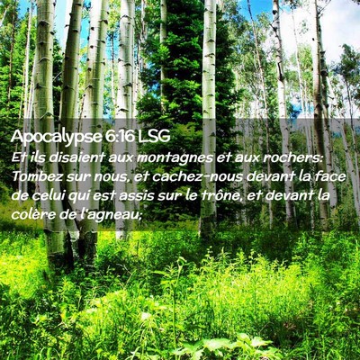 Picture 02 - Apocalypse 6:16 LSG - Et ils disaient aux montagnes et aux rochers: - Bible Verse Picture
