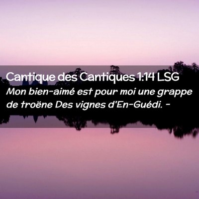 Picture 02 - Cantique des Cantiques 1:14 LSG - Mon bien-aimé est pour moi une grappe de troëne - Bible Verse Picture