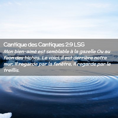 Picture 02 - Cantique des Cantiques 2:9 LSG - Mon bien-aimé est semblable à la gazelle Ou au - Bible Verse Picture