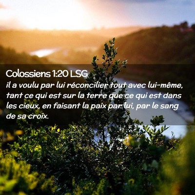 Picture 02 - Colossiens 1:20 LSG - il a voulu par lui réconcilier tout avec - Bible Verse Picture