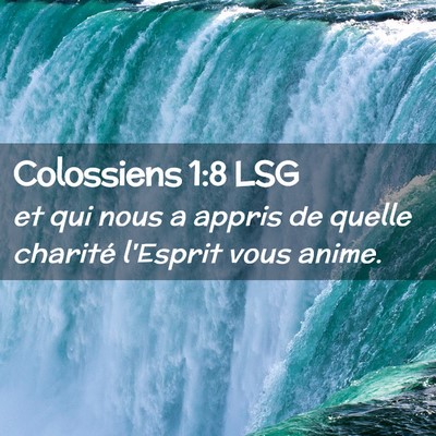 Picture 02 - Colossiens 1:8 LSG - et qui nous a appris de quelle charité l'Esprit - Bible Verse Picture