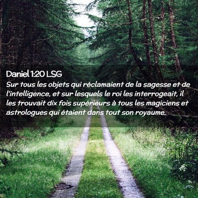 Picture 02 - Daniel 1:20 LSG - Sur tous les objets qui réclamaient de la - Bible Verse Picture