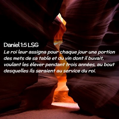 Picture 02 - Daniel 1:5 LSG - Le roi leur assigna pour chaque jour une portion - Bible Verse Picture