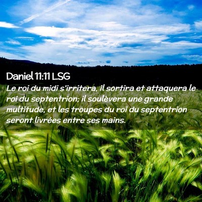 Picture 02 - Daniel 11:11 LSG - Le roi du midi s'irritera, il sortira et - Bible Verse Picture