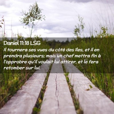 Picture 02 - Daniel 11:18 LSG - Il tournera ses vues du côté des îles, et il - Bible Verse Picture