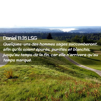 Picture 02 - Daniel 11:35 LSG - Quelques-uns des hommes sages succomberont, afin - Bible Verse Picture