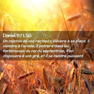 Picture 02 - Daniel 11:7 LSG - Un rejeton de ses racines s'élèvera à sa - Bible Verse Picture