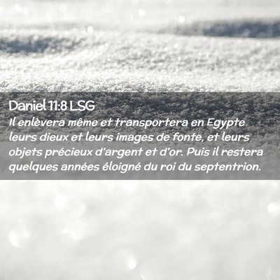 Picture 02 - Daniel 11:8 LSG - Il enlèvera même et transportera en Egypte - Bible Verse Picture
