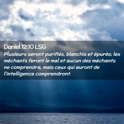 Picture 02 - Daniel 12:10 LSG - Plusieurs seront purifiés, blanchis et épurés; - Bible Verse Picture