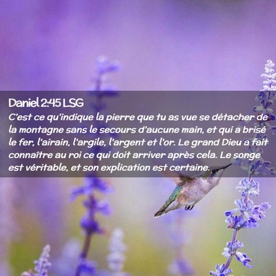 Picture 02 - Daniel 2:45 LSG - C'est ce qu'indique la pierre que tu as vue se - Bible Verse Picture