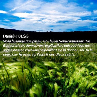 Picture 02 - Daniel 4:18 LSG - Voilà le songe que j'ai eu, moi, le roi - Bible Verse Picture