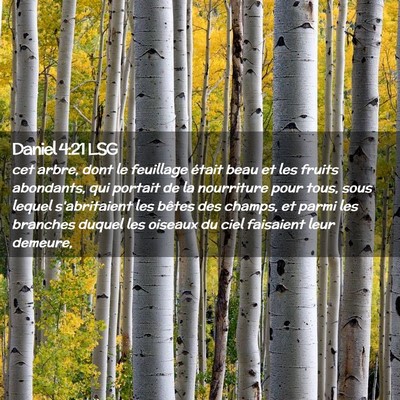 Picture 02 - Daniel 4:21 LSG - cet arbre, dont le feuillage était beau et les - Bible Verse Picture