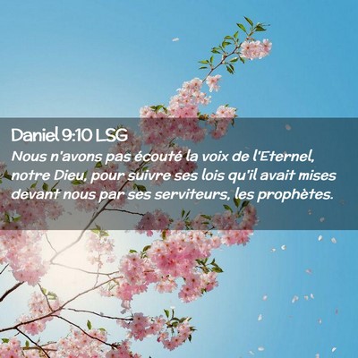 Picture 02 - Daniel 9:10 LSG - Nous n'avons pas écouté la voix de l'Eternel, - Bible Verse Picture