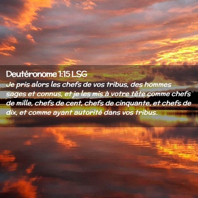 Picture 02 - Deutéronome 1:15 LSG - Je pris alors les chefs de vos tribus, des hommes - Bible Verse Picture