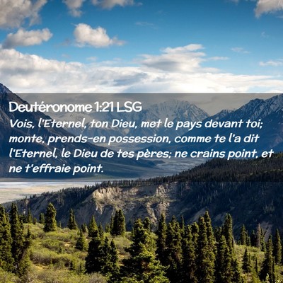 Picture 02 - Deutéronome 1:21 LSG - Vois, l'Eternel, ton Dieu, met le pays devant - Bible Verse Picture