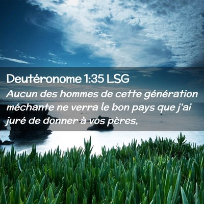 Picture 02 - Deutéronome 1:35 LSG - Aucun des hommes de cette génération méchante - Bible Verse Picture