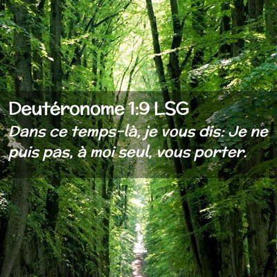 Picture 02 - Deutéronome 1:9 LSG - Dans ce temps-là, je vous dis: Je ne puis pas, - Bible Verse Picture