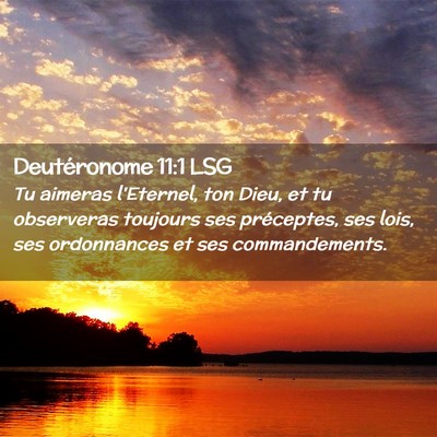 Picture 02 - Deutéronome 11:1 LSG - Tu aimeras l'Eternel, ton Dieu, et tu observeras - Bible Verse Picture