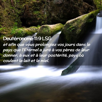 Picture 02 - Deutéronome 11:9 LSG - et afin que vous prolongiez vos jours dans le - Bible Verse Picture
