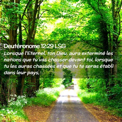 Picture 02 - Deutéronome 12:29 LSG - Lorsque l'Eternel, ton Dieu, aura exterminé les - Bible Verse Picture