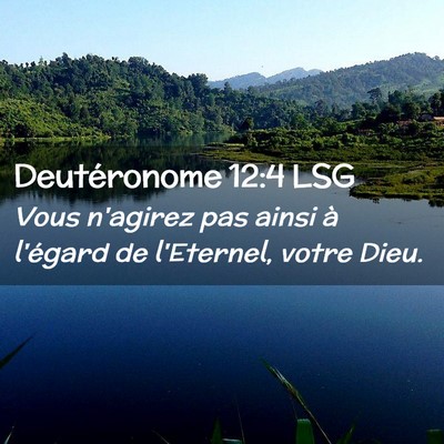 Picture 02 - Deutéronome 12:4 LSG - Vous n'agirez pas ainsi à l'égard de l'Eternel, - Bible Verse Picture