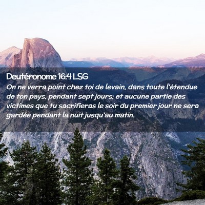 Picture 02 - Deutéronome 16:4 LSG - On ne verra point chez toi de levain, dans toute - Bible Verse Picture