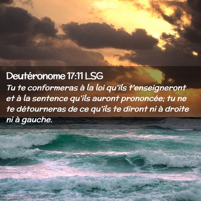 Picture 02 - Deutéronome 17:11 LSG - Tu te conformeras à la loi qu'ils t'enseigneront - Bible Verse Picture