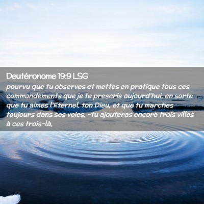 Picture 02 - Deutéronome 19:9 LSG - pourvu que tu observes et mettes en pratique tous - Bible Verse Picture